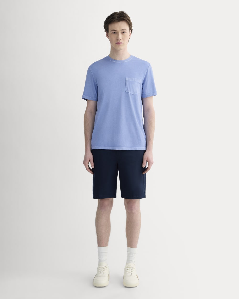 The Essential Organic Garment-Dyed Crew | Granada Sky Blue Garment Dye