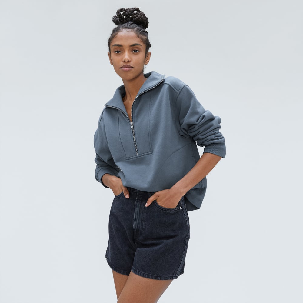 The Track Half-Zip | Faded Blue