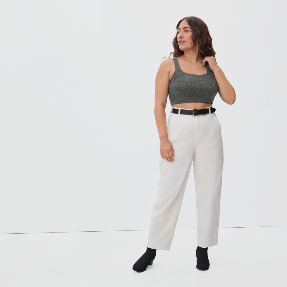 The Cozy-Stretch Tank | Heathered Charcoal