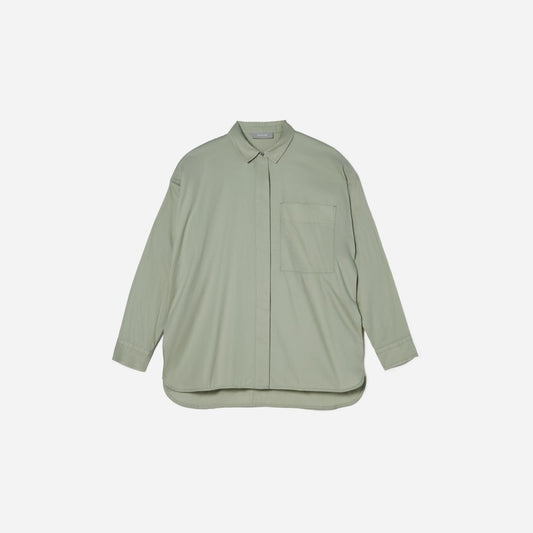 The Oversized Silky Cotton Shirt | Laurel