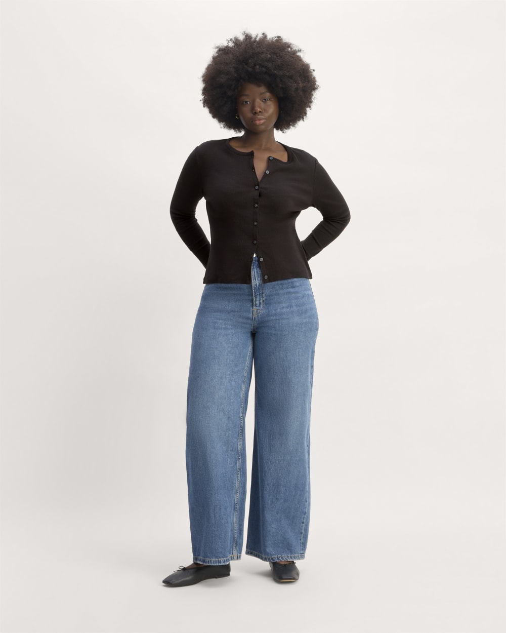 The Vintage Rib Cardigan | Black