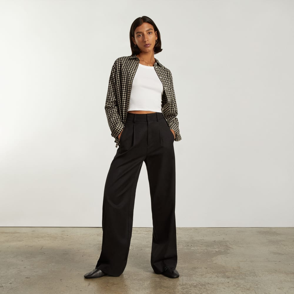 The Must-Have Shirt in Silky Cotton | Black / Canvas Gingham