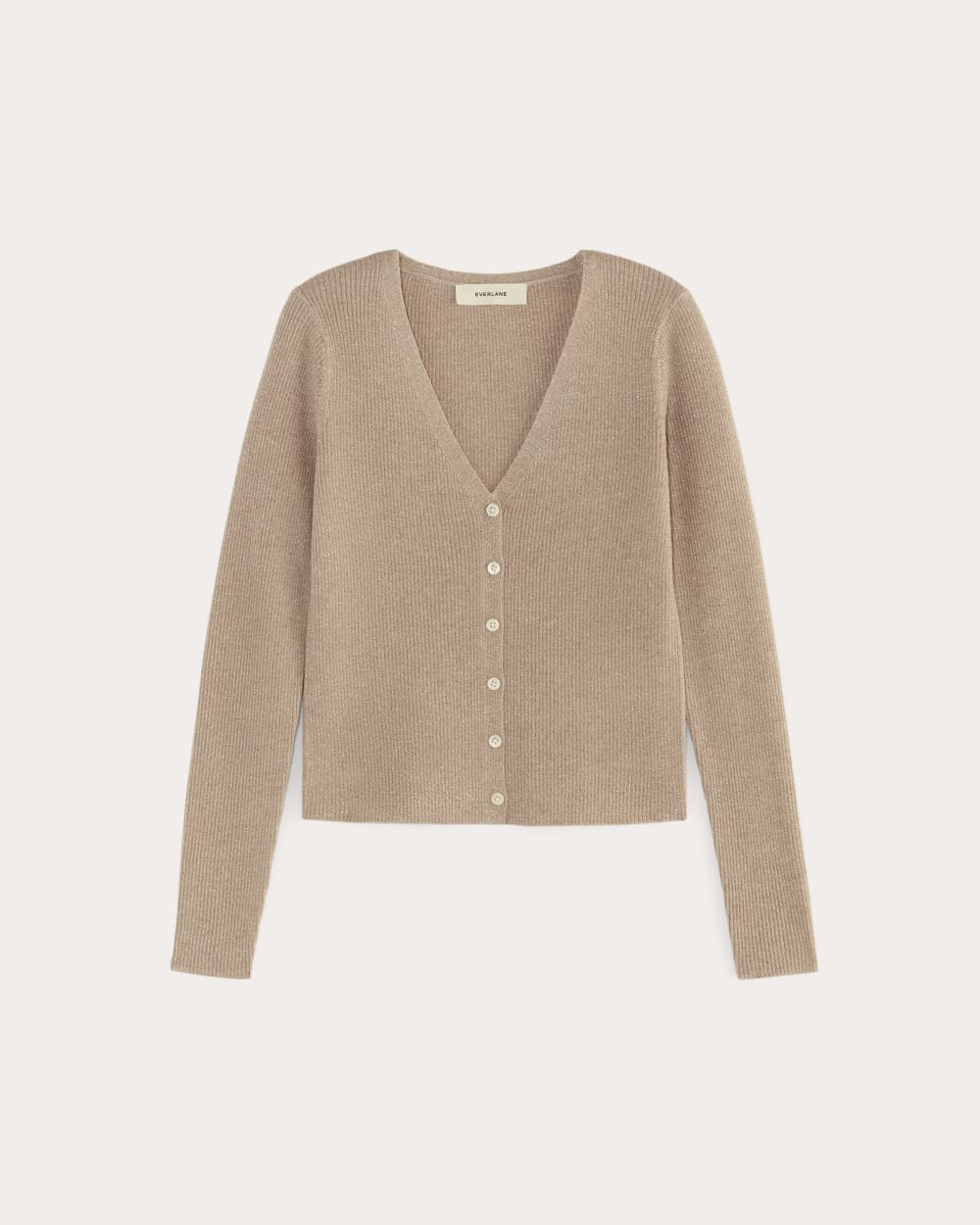 The Cardigan in Lurex Merino | Gold