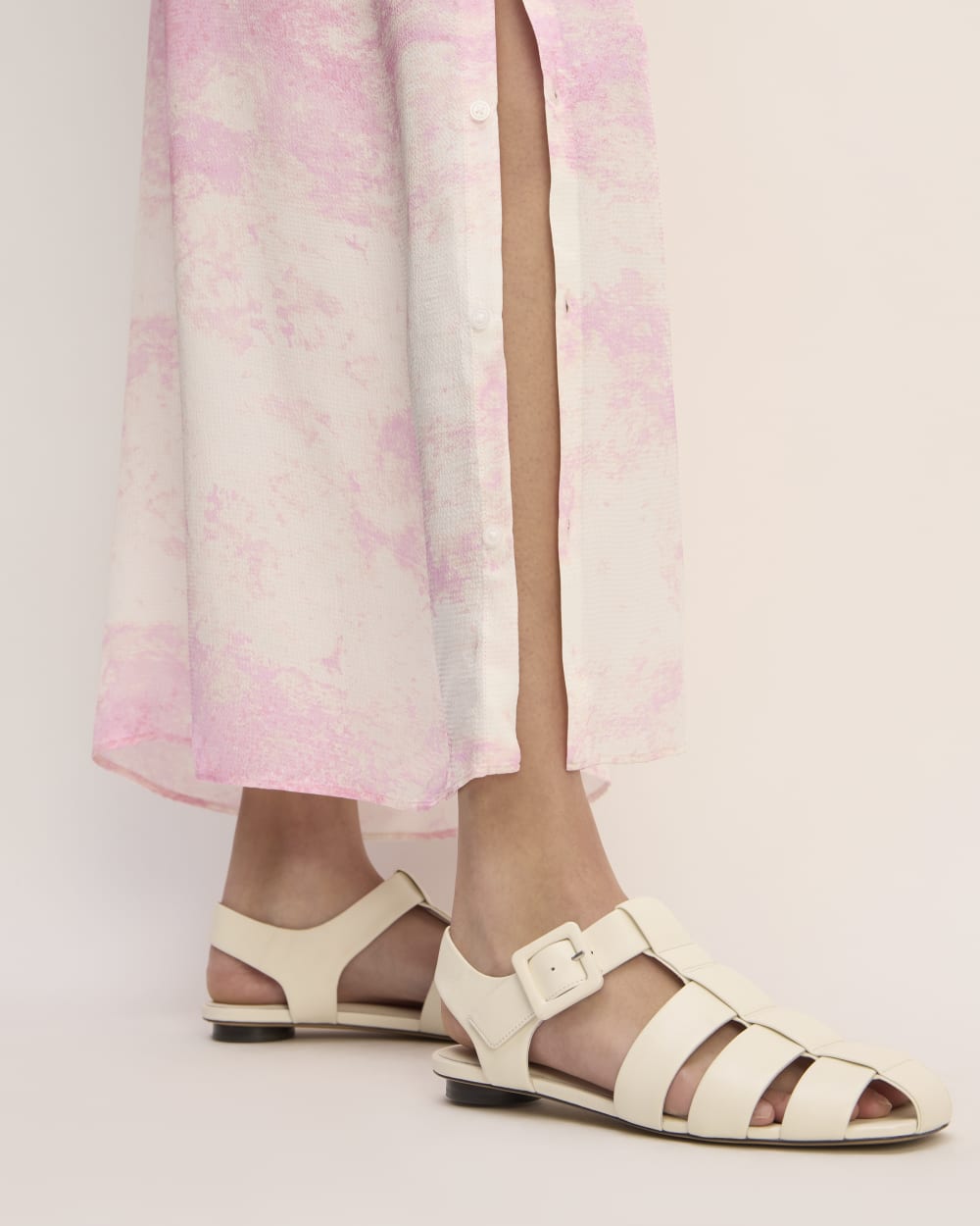 The Everlane x Marques' Almeida Satin Tie-Dye Dress | Pink Tie-Dye