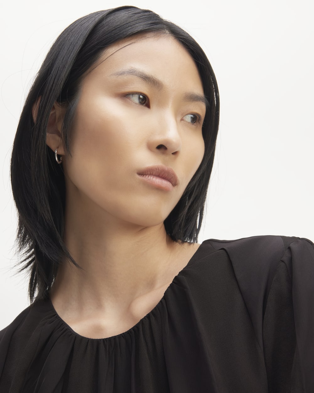 The City Stripe Ruched Dress | Black