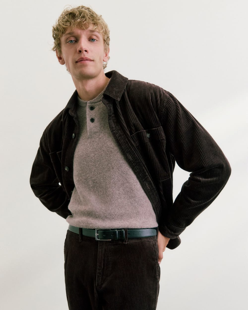 Wide Wale Corduroy Shirt | Dark Chocolate