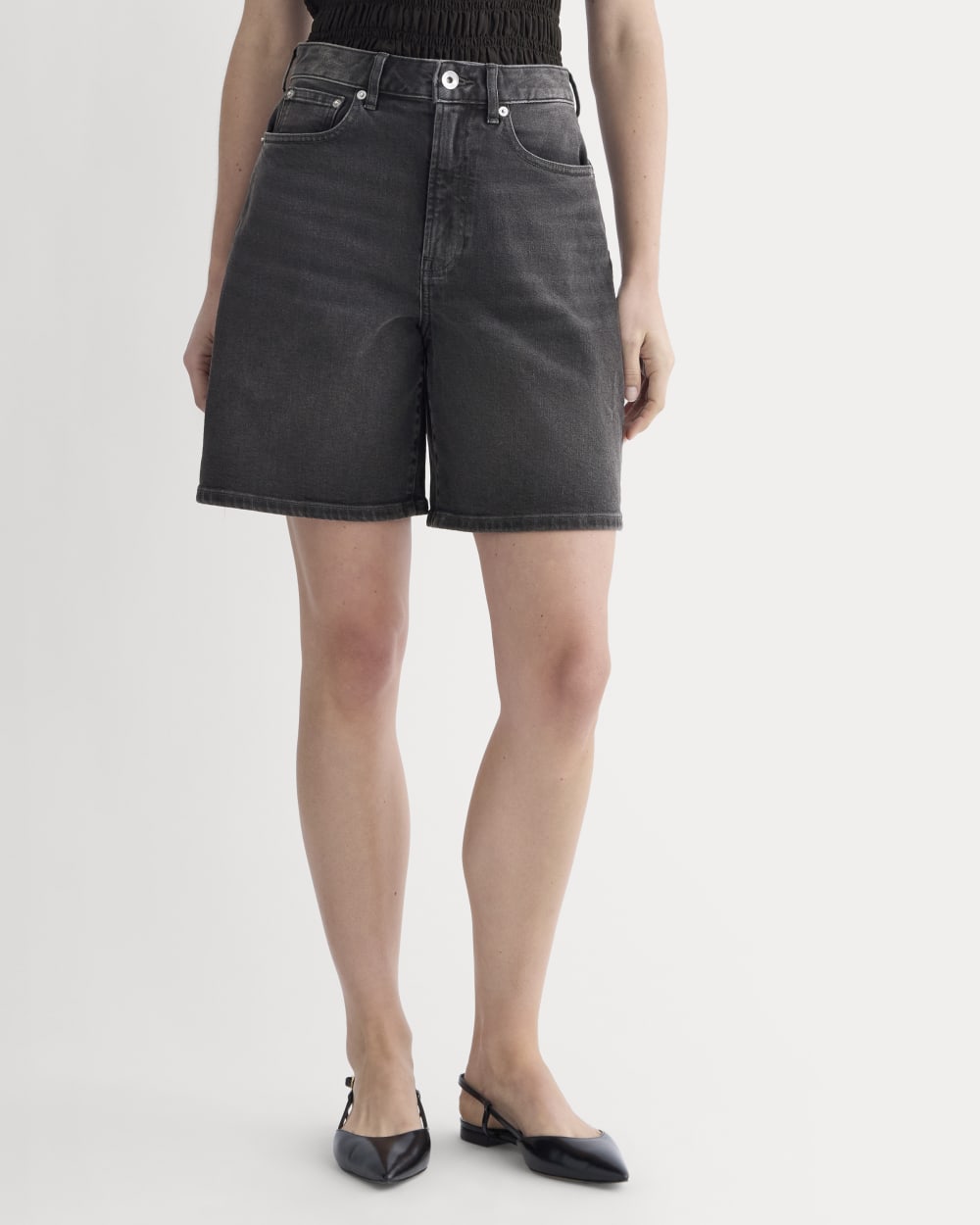 The Long A-Line Denim Short | Night