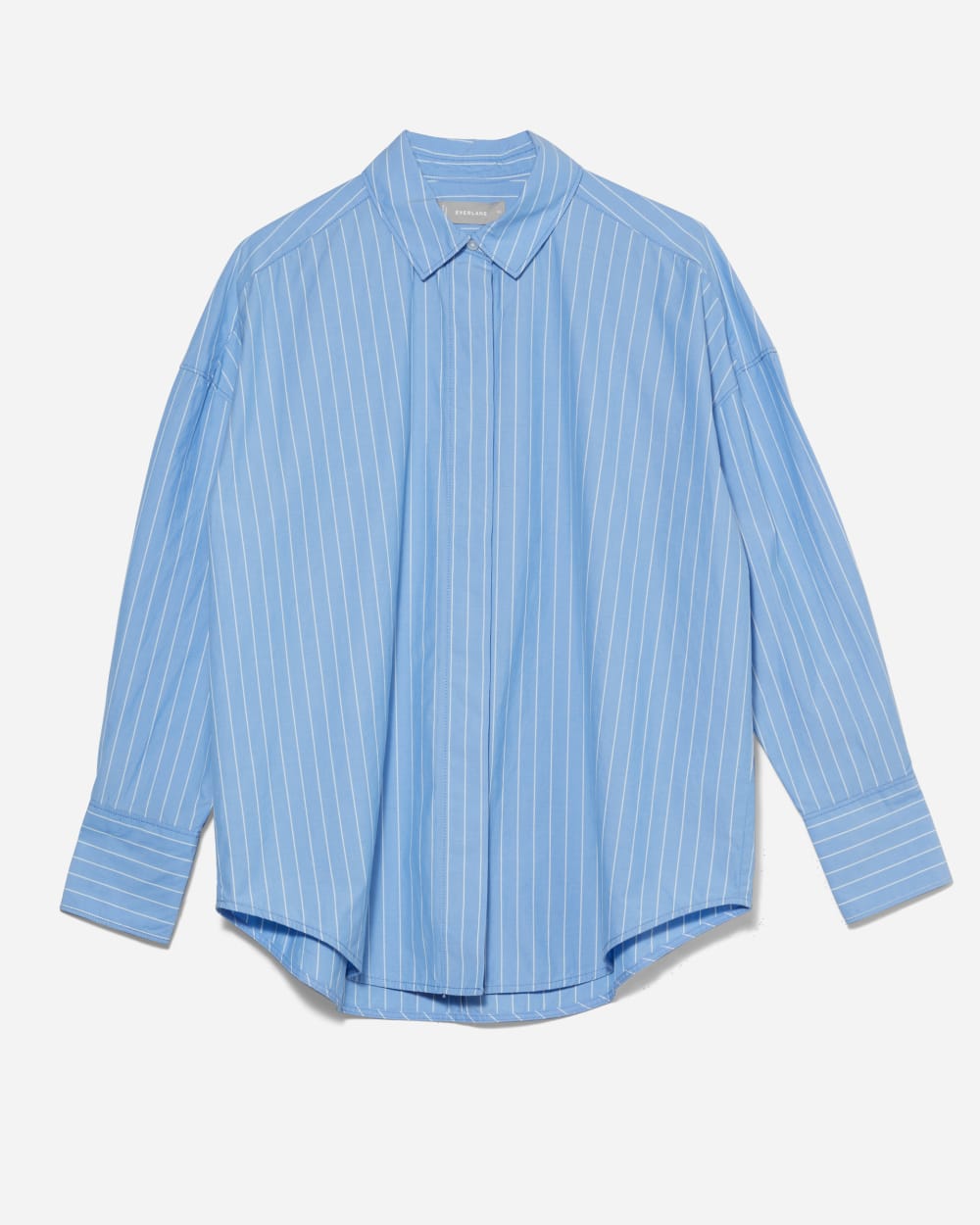 The Oversized Poplin Shirt | Powder Blue / White