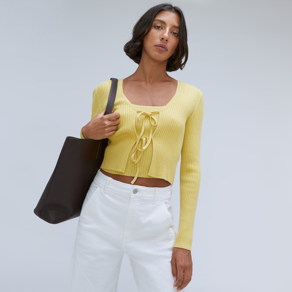 The Cotton-Merino Front-Tie Top | Dandelion
