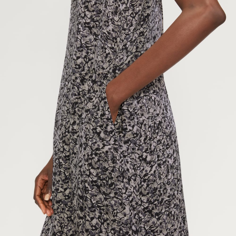 The Satin V-Neck Maxi Dress | Splatter