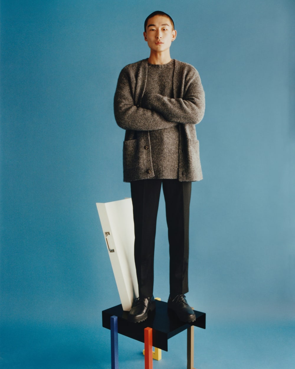 The Cloud Relaxed Cardigan | Heathered Dark Charcoal