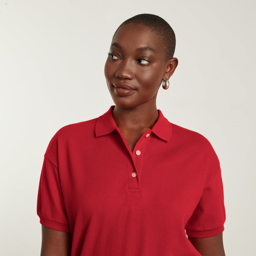 The Oversized Polo | Goji Berry