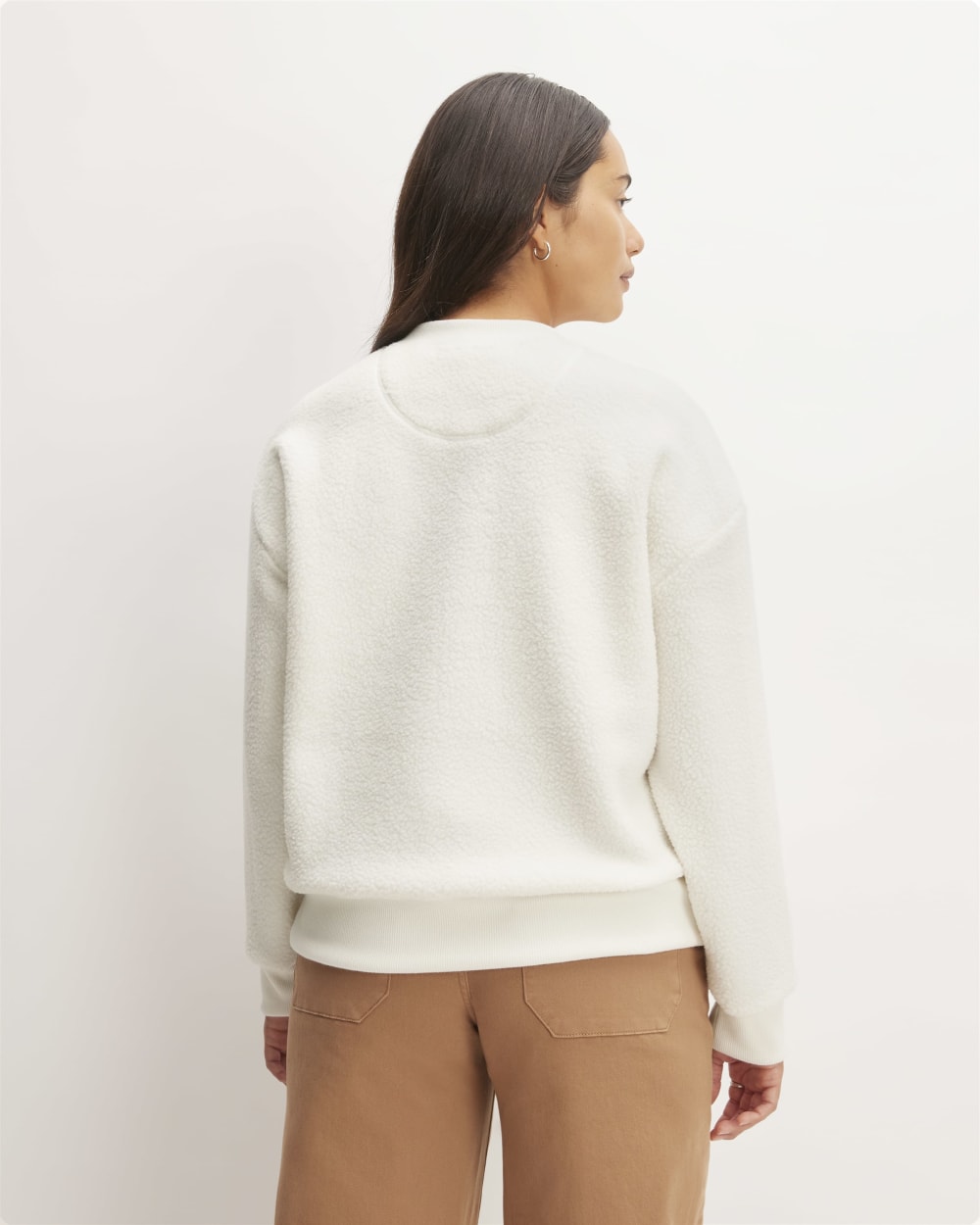 The ReNew Fleece Oversized Crew | Bone
