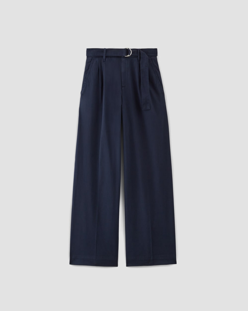 The Pleated Wide-Leg Chino | Navy
