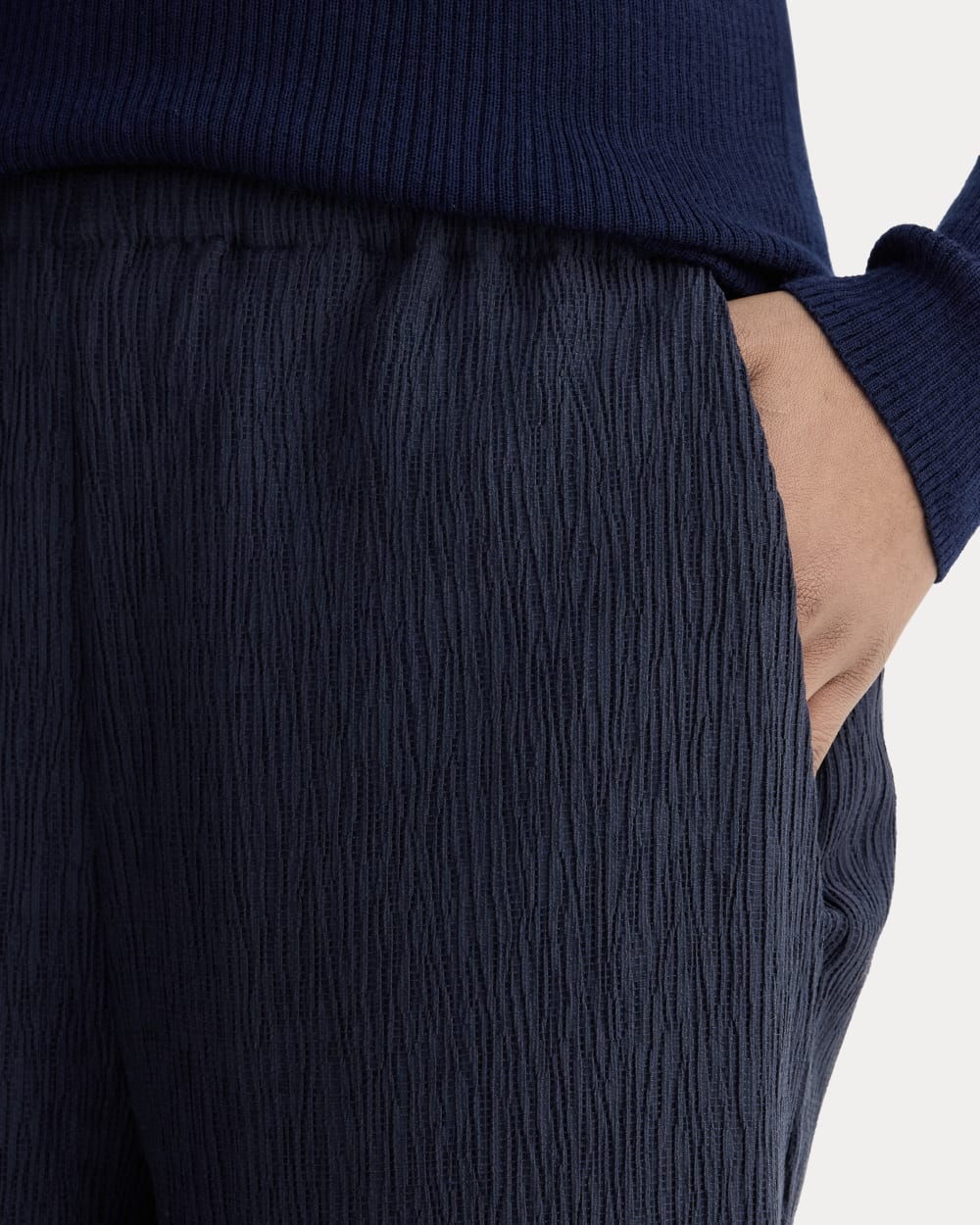 The Crinkle Pant | Navy