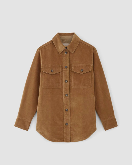 The Corduroy Oversized Shirt Jacket | Toasted Coconut