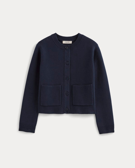 The Crew Cardigan in Everyday Cotton | Navy