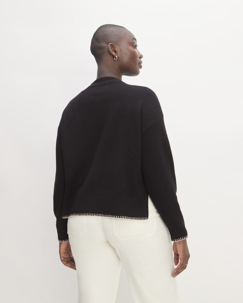 The Good Merino Wool Cardigan | Black / Buttermilk