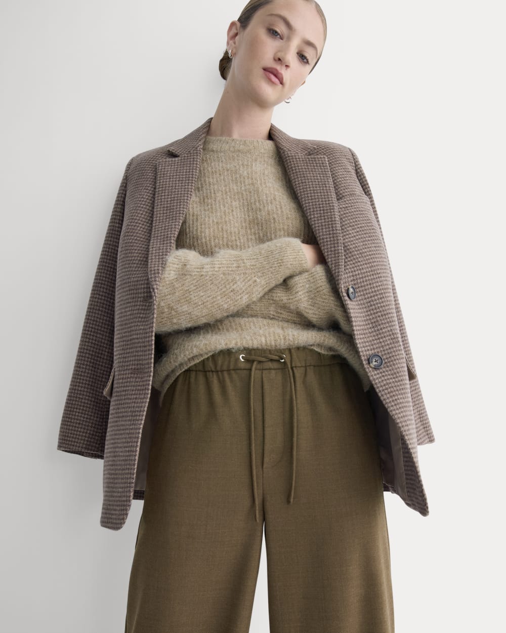 The Pull-On Trouser in Tailor Twill | Heathered Cocoa