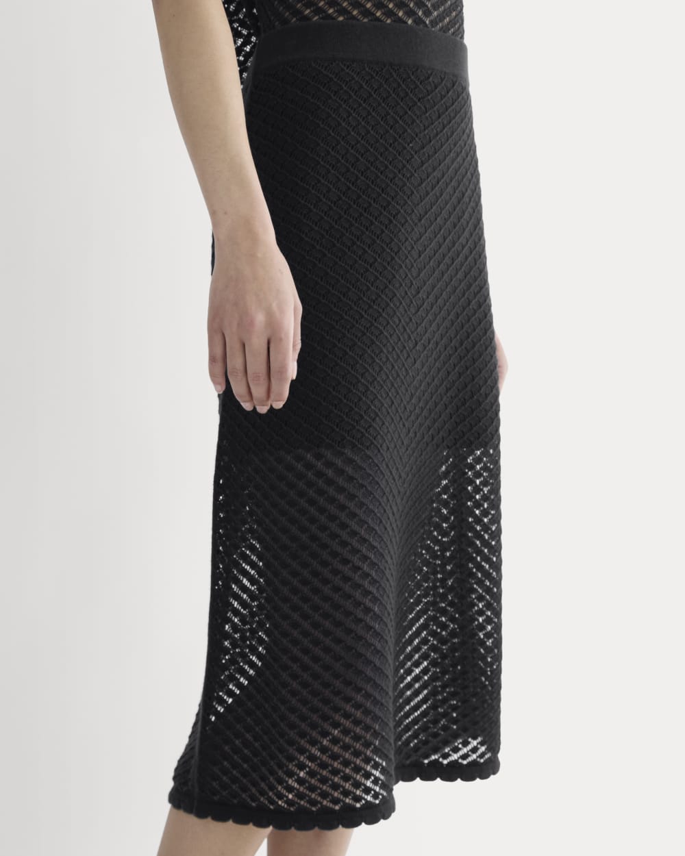 The Lace Knit Skirt | Black
