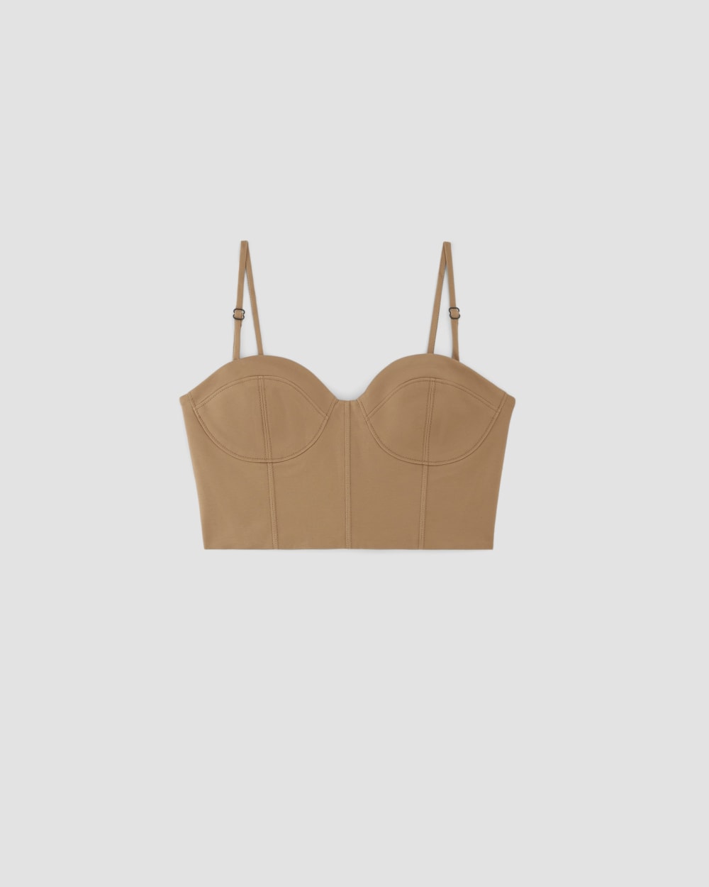 The Structured Cotton Bustier | Toasted Coconut