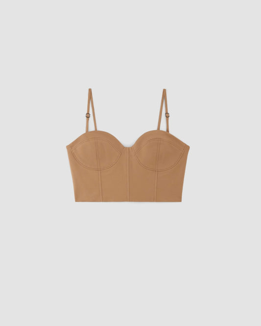 The Structured Cotton Bustier | Toasted Coconut