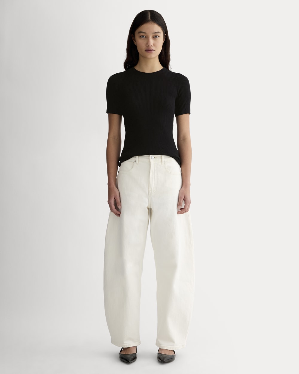 The Sweater Tee in Ultrasoft Merino | Black