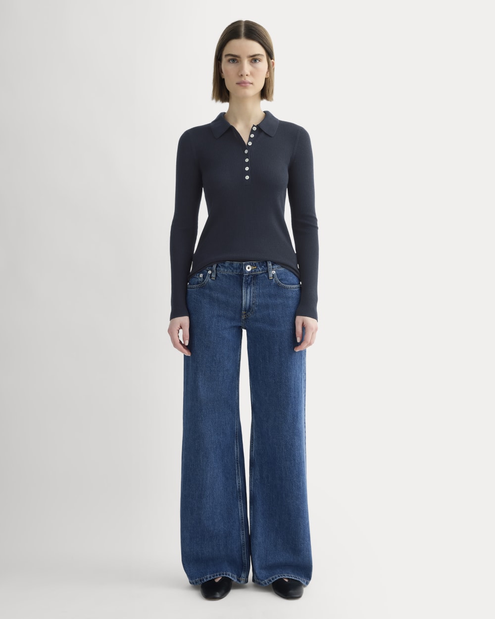 The Polo in Ultrasoft Merino | Navy