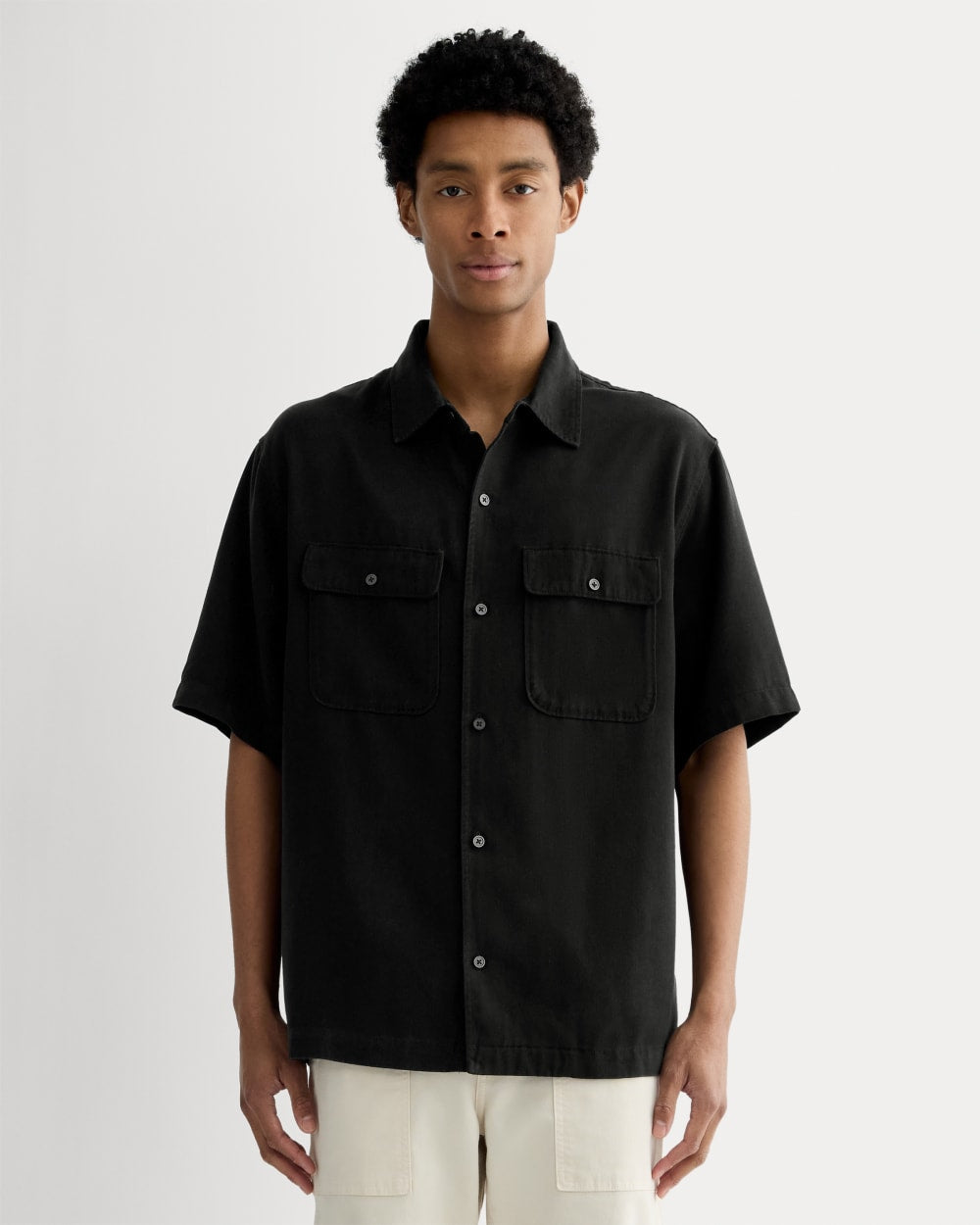 The Relaxed Utility Shirt in Buttersoft | Black