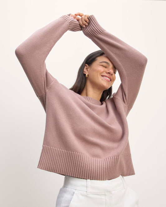 The Boxy Sweater in Everyday Cotton | Dusty Rose