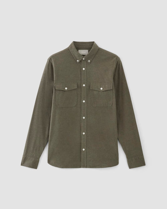 The Brushed Flannel Shirt | Heathered Thyme