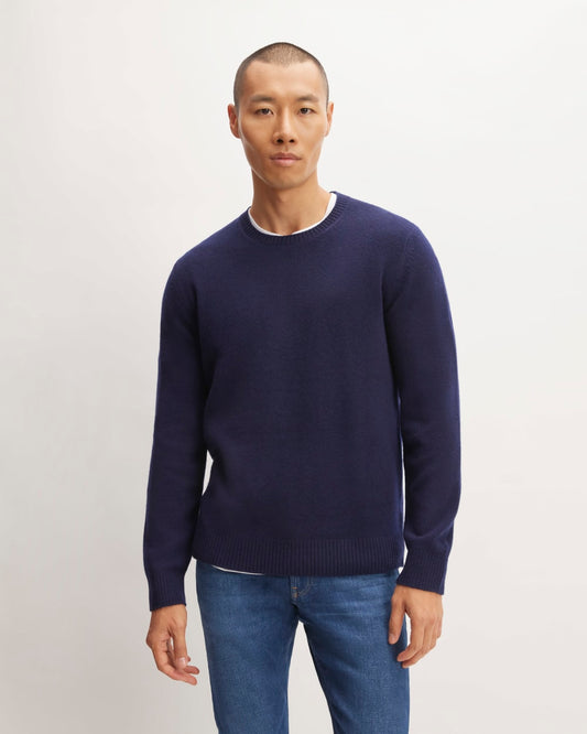 The Premium Merino Crew Neck Sweater | Deep Navy