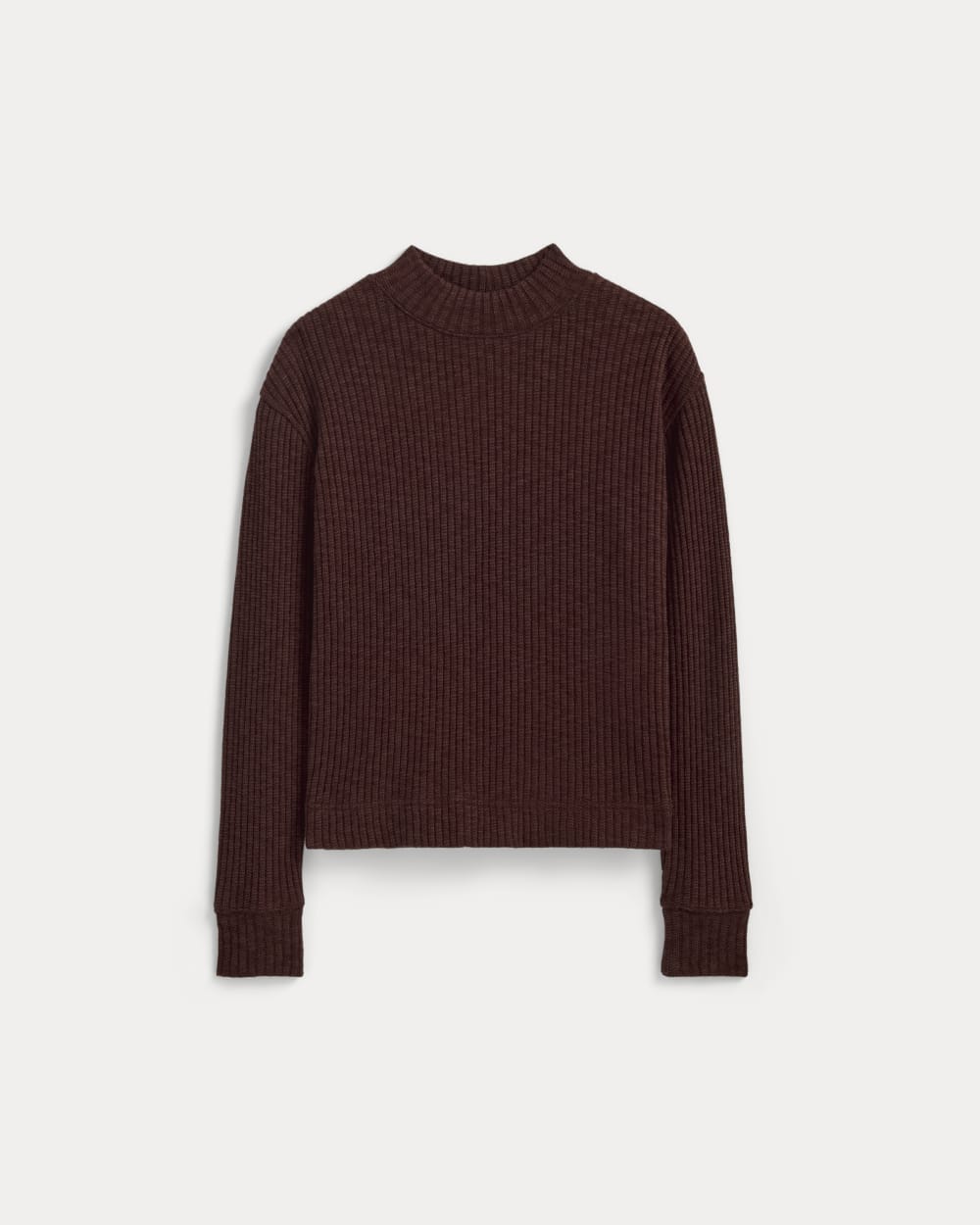 The Cozy Rib Funnel-Neck | Dark Mahogany