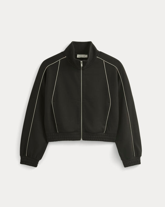 Luxe Fleece Track Jacket | Black