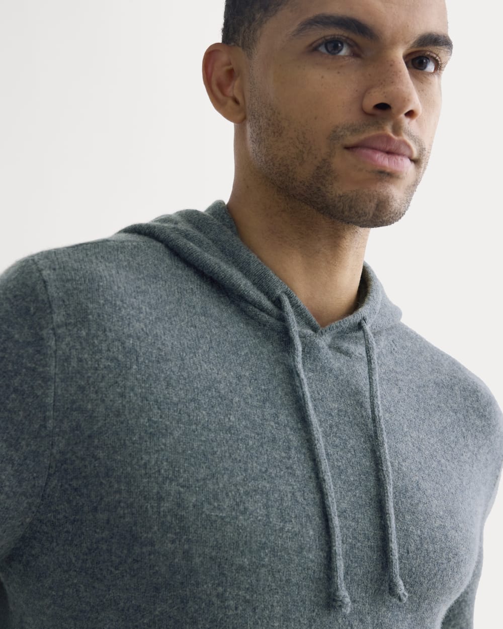 The Felted Merino Hoodie | Heather Midnight Navy