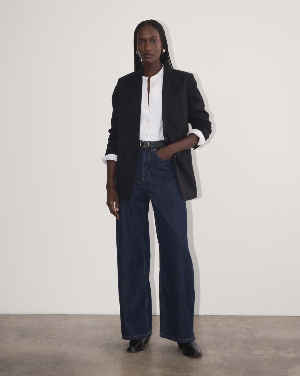 The Tuxedo Shirt in Silky Cotton | White