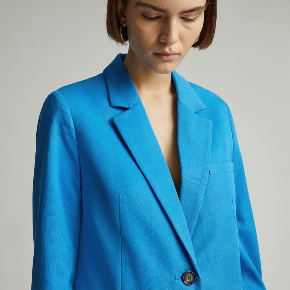 The Oversized Blazer in Buttersmooth | Brilliant Blue