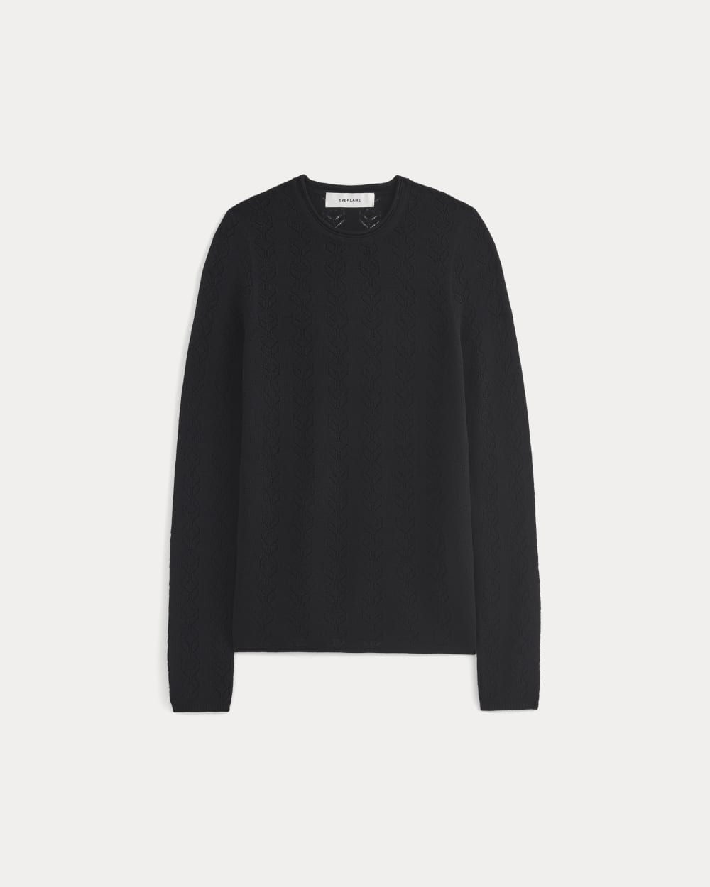 The Pointelle Crew in Ultrasoft Merino | Black