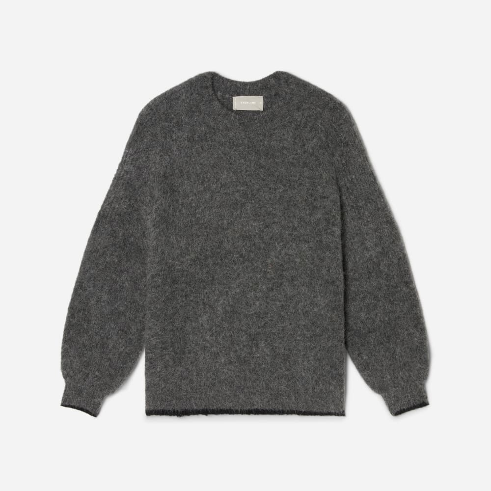 The SuperFuzz Alpaca Oversized Crew | Heathered Charcoal