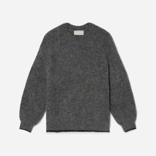 The SuperFuzz Alpaca Oversized Crew | Heathered Charcoal