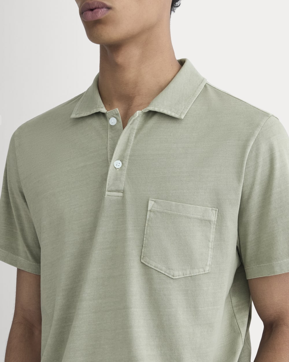 The Essential Organic Garment-Dyed Polo | Seagrass