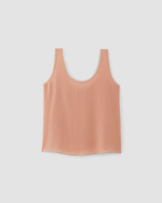 The Scoop Tank in Washable Silk | Blush Pink
