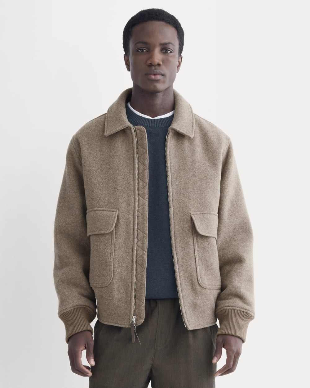 ReWool Flight Jacket | Heather Taupe