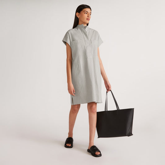The Easy Workwear Dress | Canvas Tan / Navy