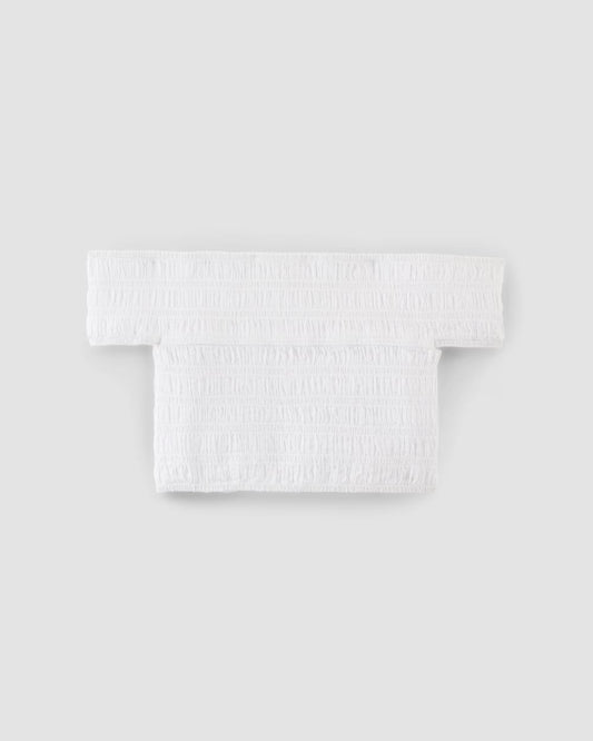 The Gauze Smock Top | White