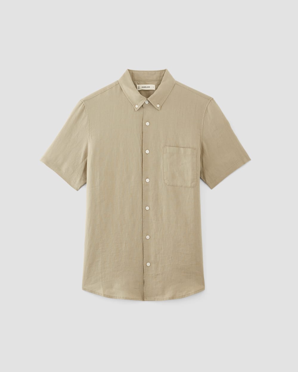 The Classic Short-Sleeve Shirt in Linen | Trench Coat Khaki