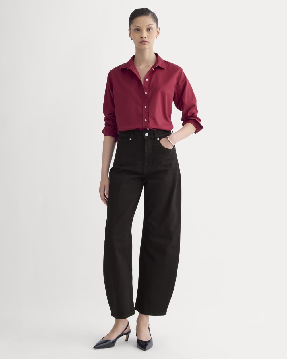 The Must-Have Shirt in Silky Cotton | Merlot