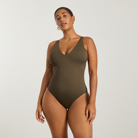 The V-Neck One-Piece | Beech