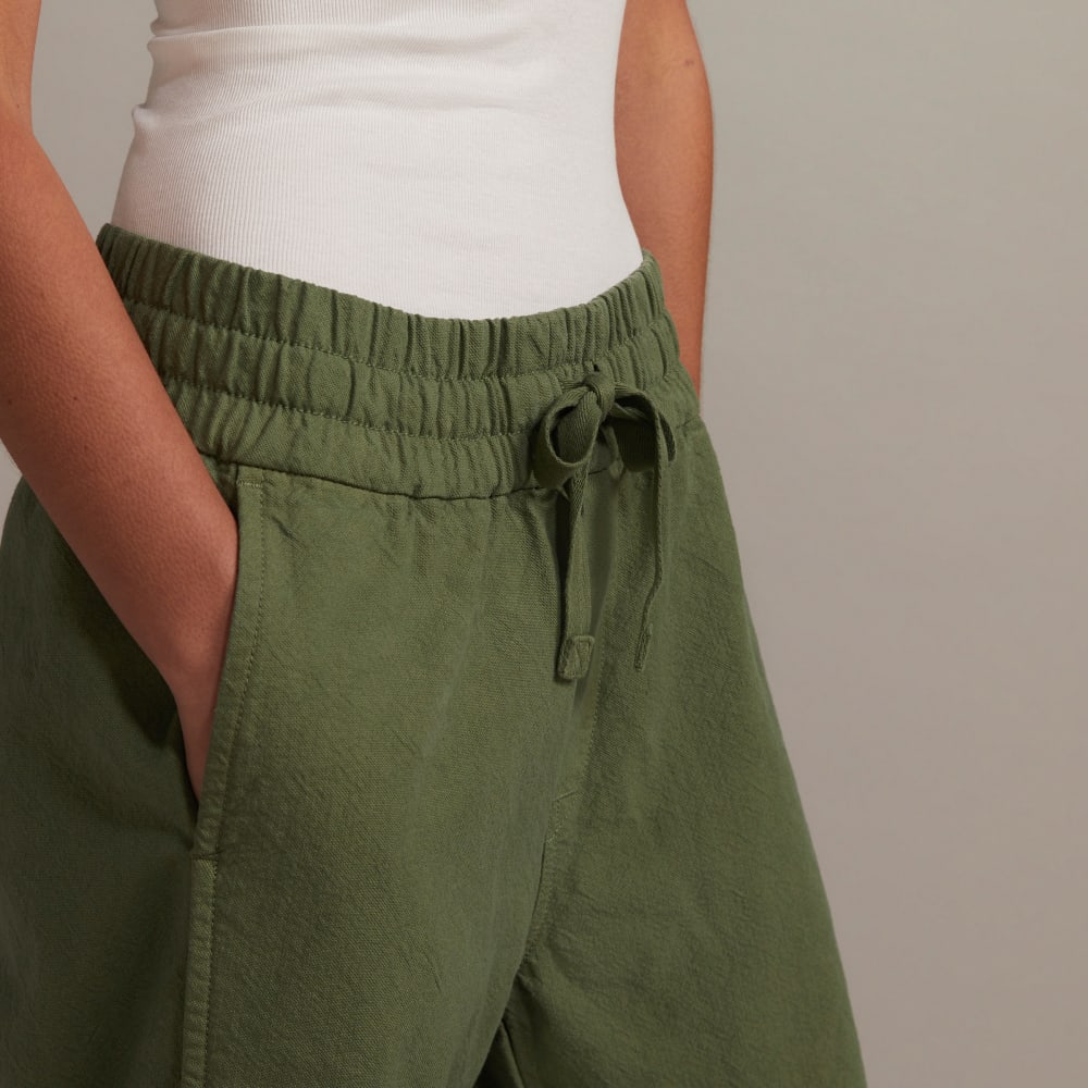 The Canvas Organic Cotton Pull-On Pant | Forest Green