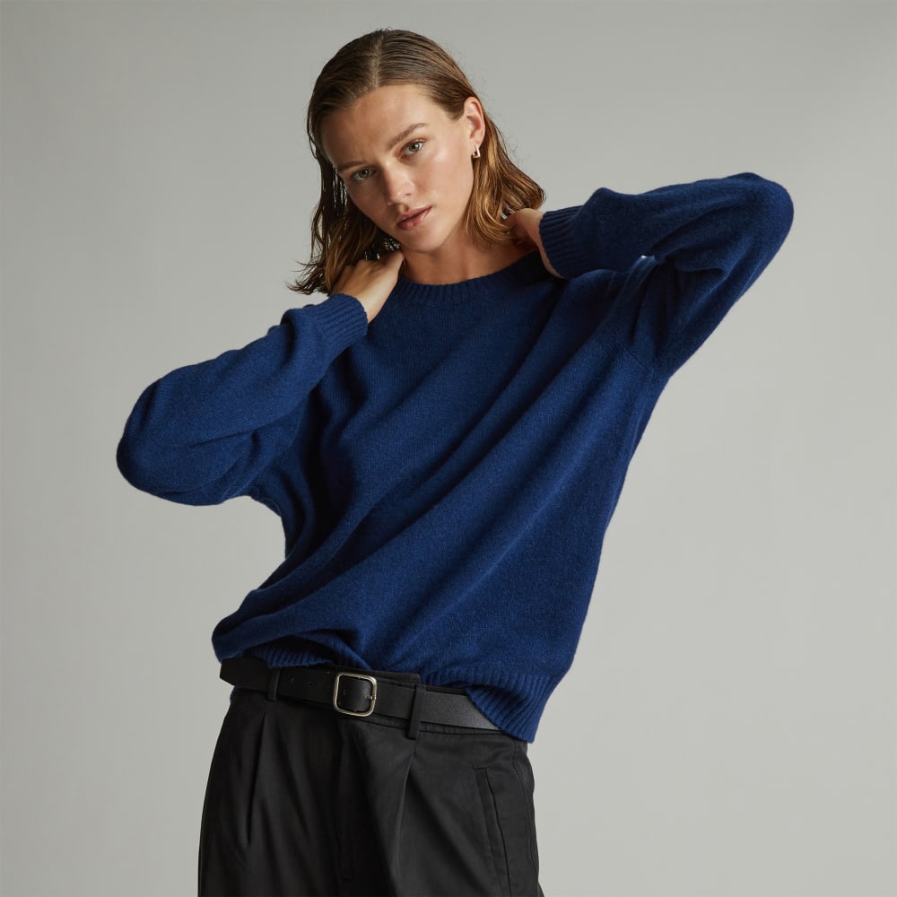 The Everyone Cashmere Crew | Bright Navy